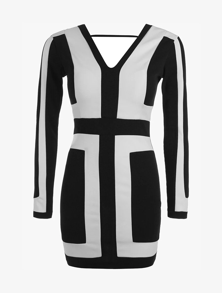 Robe graphique - noir/blanc