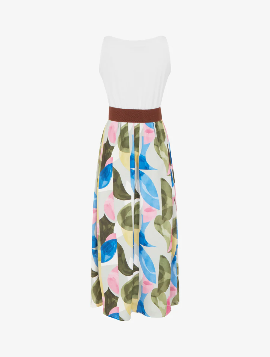 Robe imprimé fantaisie à bretelles en simili - Kaki - Image 2