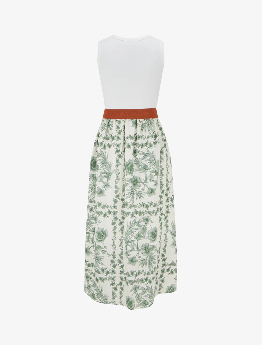 Robe imprimé floral à poches - Vert - Image 2