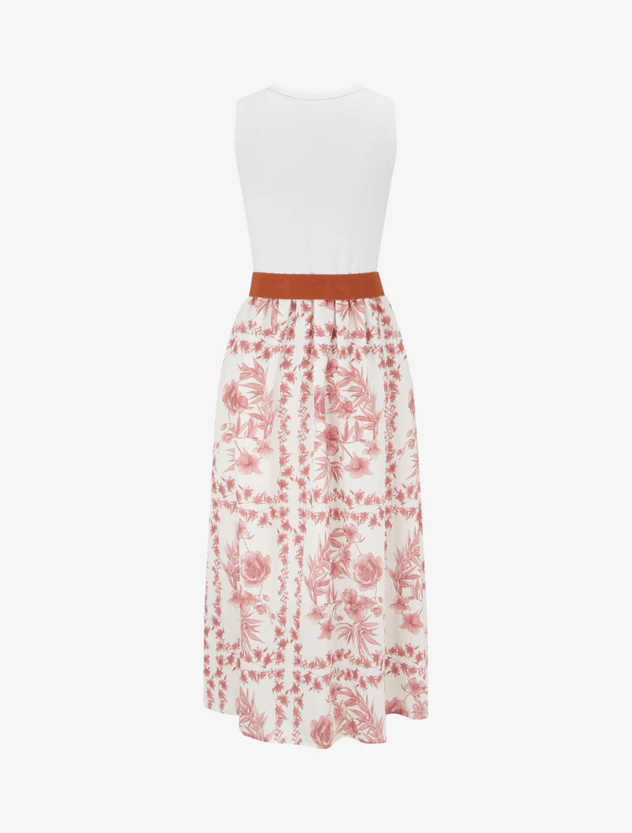 Robe imprimé floral à poches - Vieux rose - Image 2
