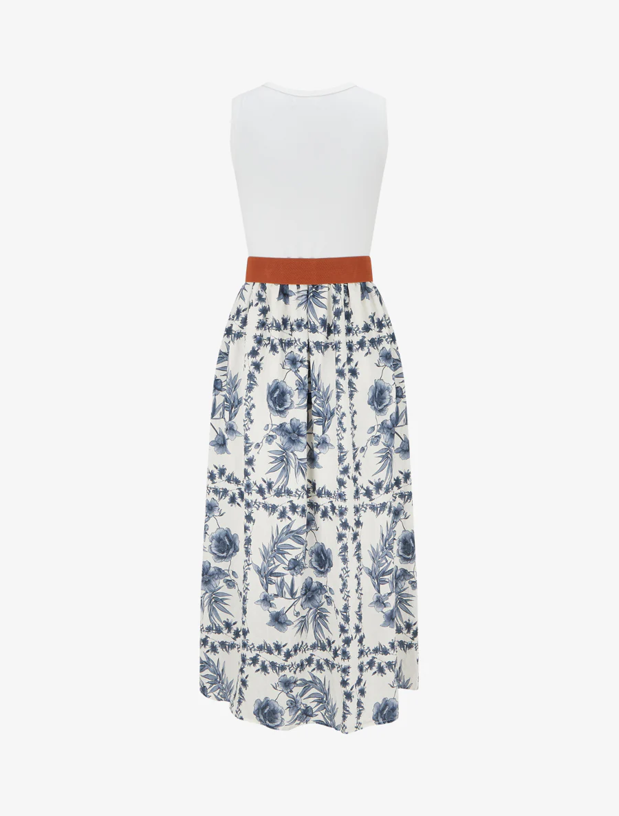 Robe imprimé floral à poches - Bleu - Image 2