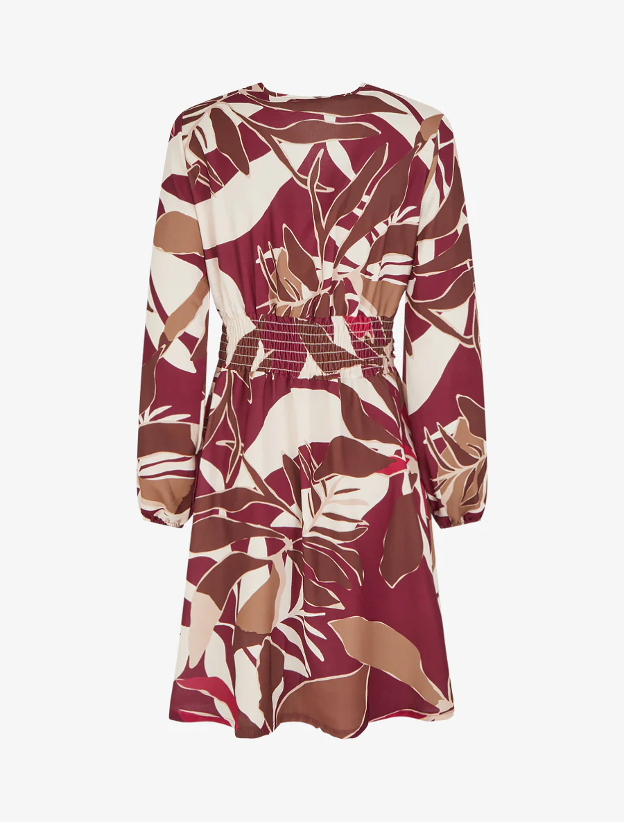 Robe imprimée à col cache-coeur - Prune - Image 2