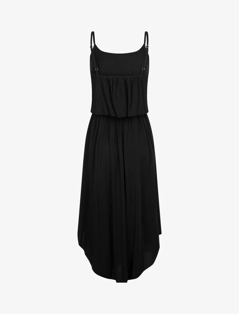 Robe légère à grand rabat - Noir - Image 2