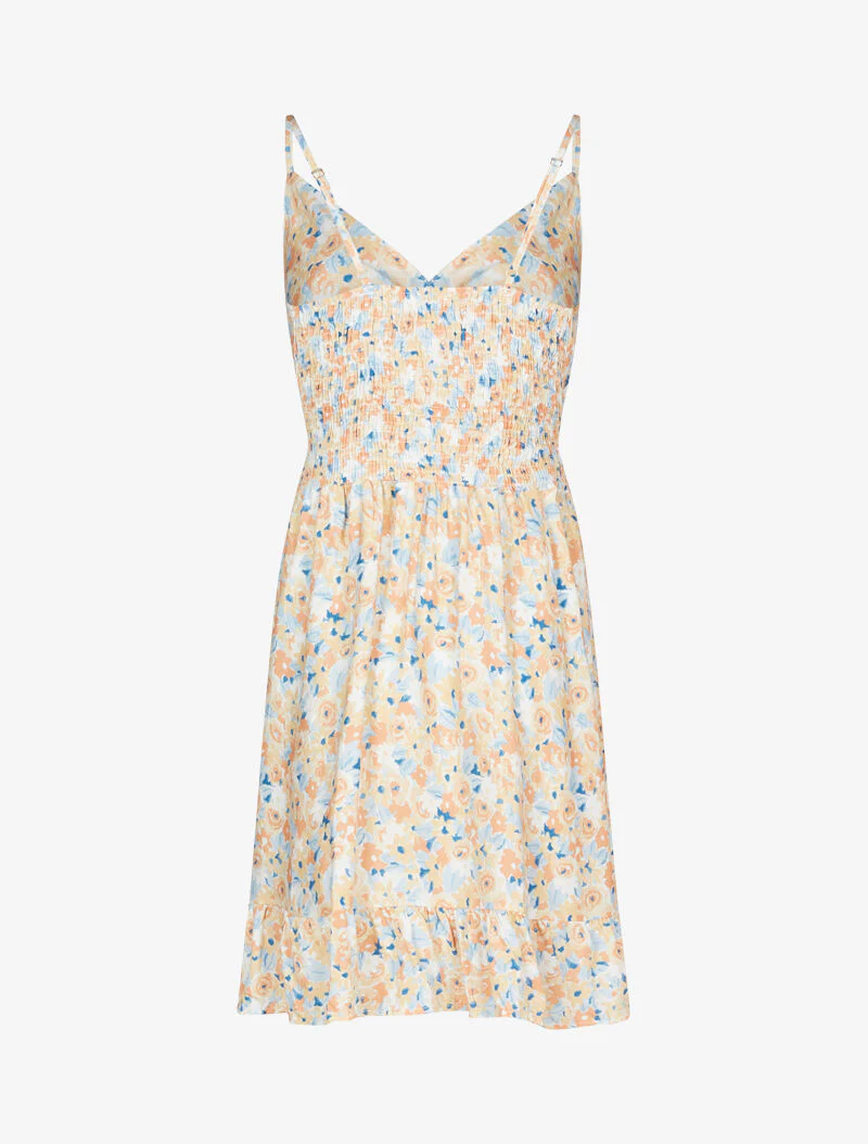 Robe légère fleurie à cache coeur - orange - Image 2