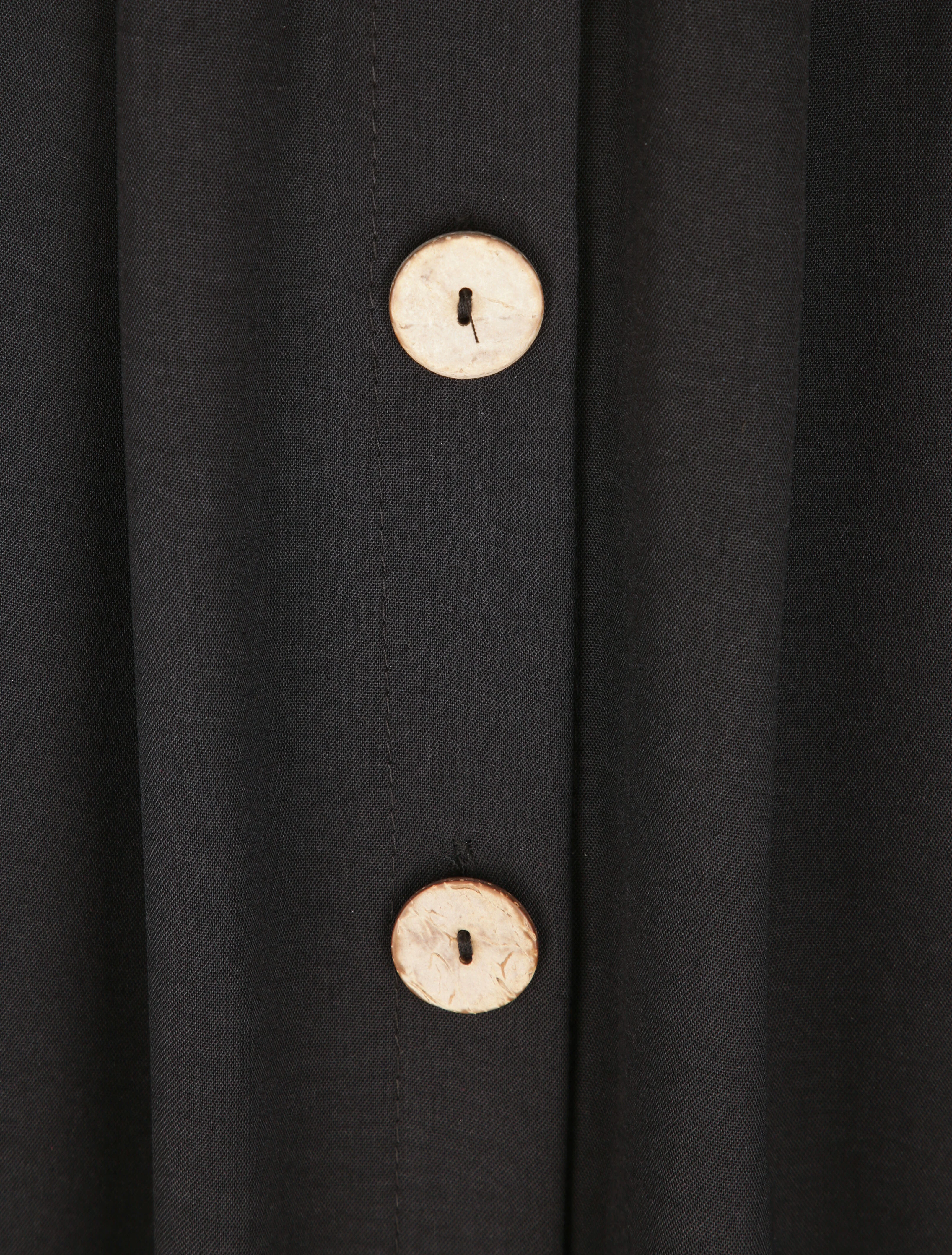 Robe longue à boutons stylisés - Noir - Image 3