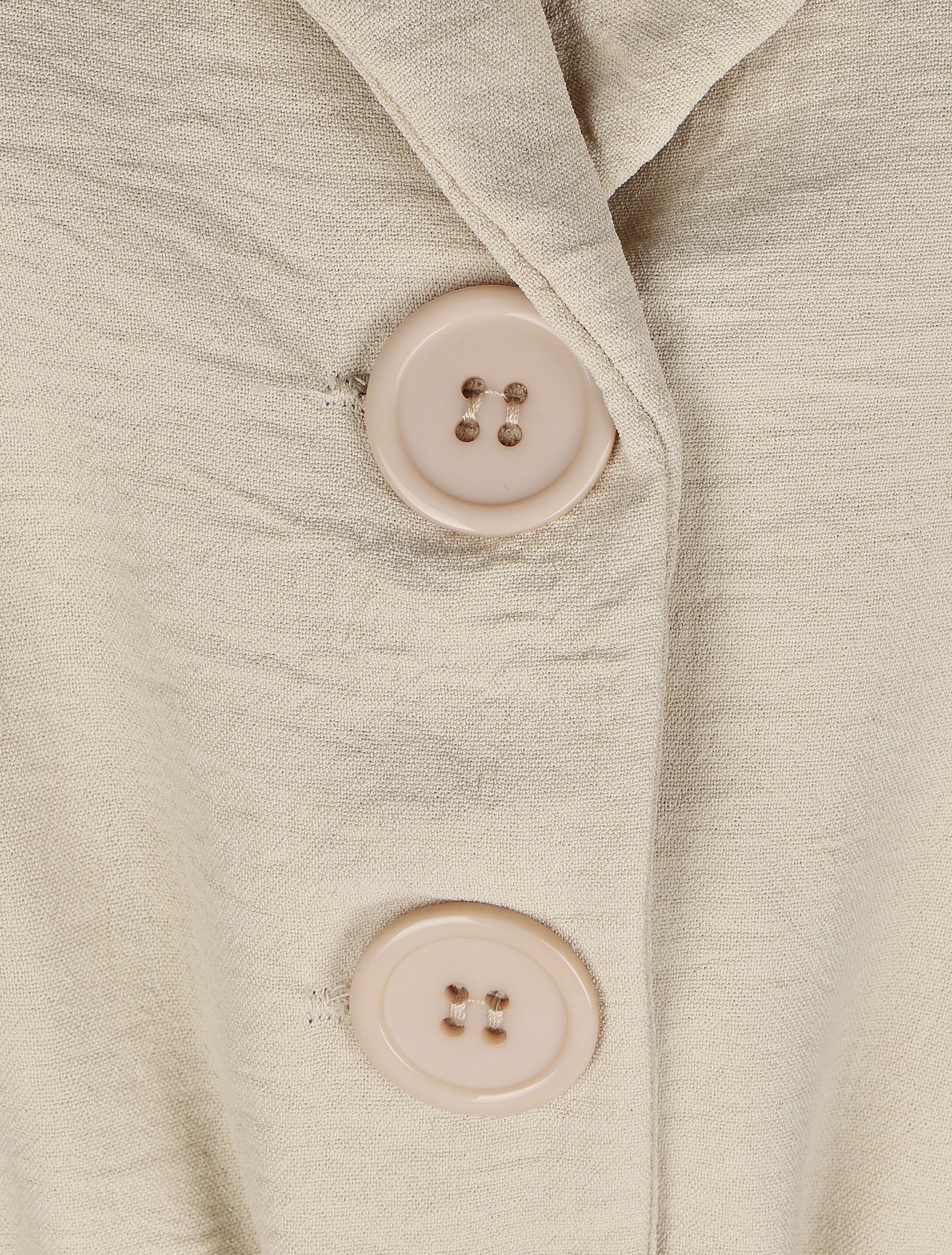 Robe longue à épaulettes effet lin - Beige - Image 3