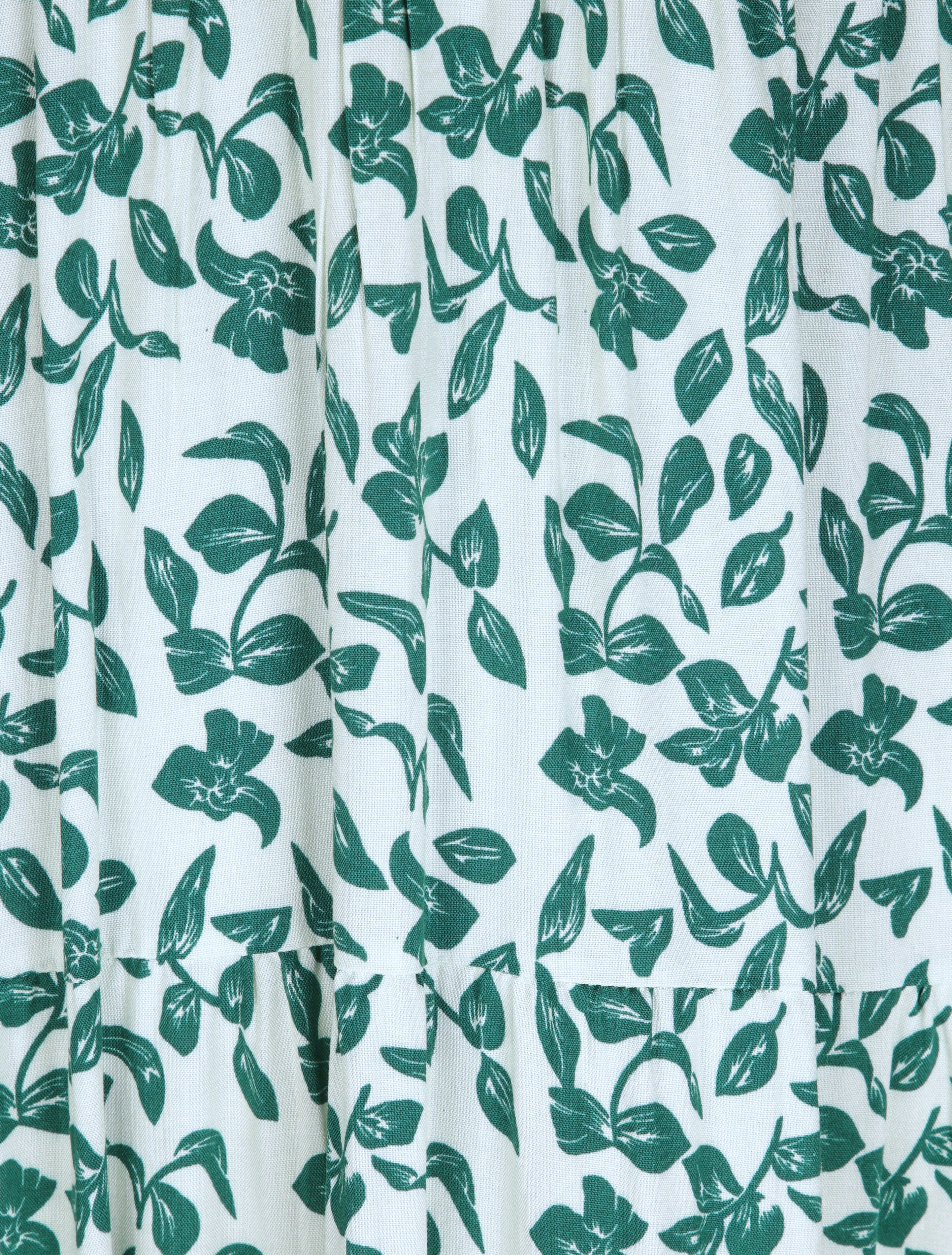 Robe longue à imprimé feuillage - Vert - Image 3