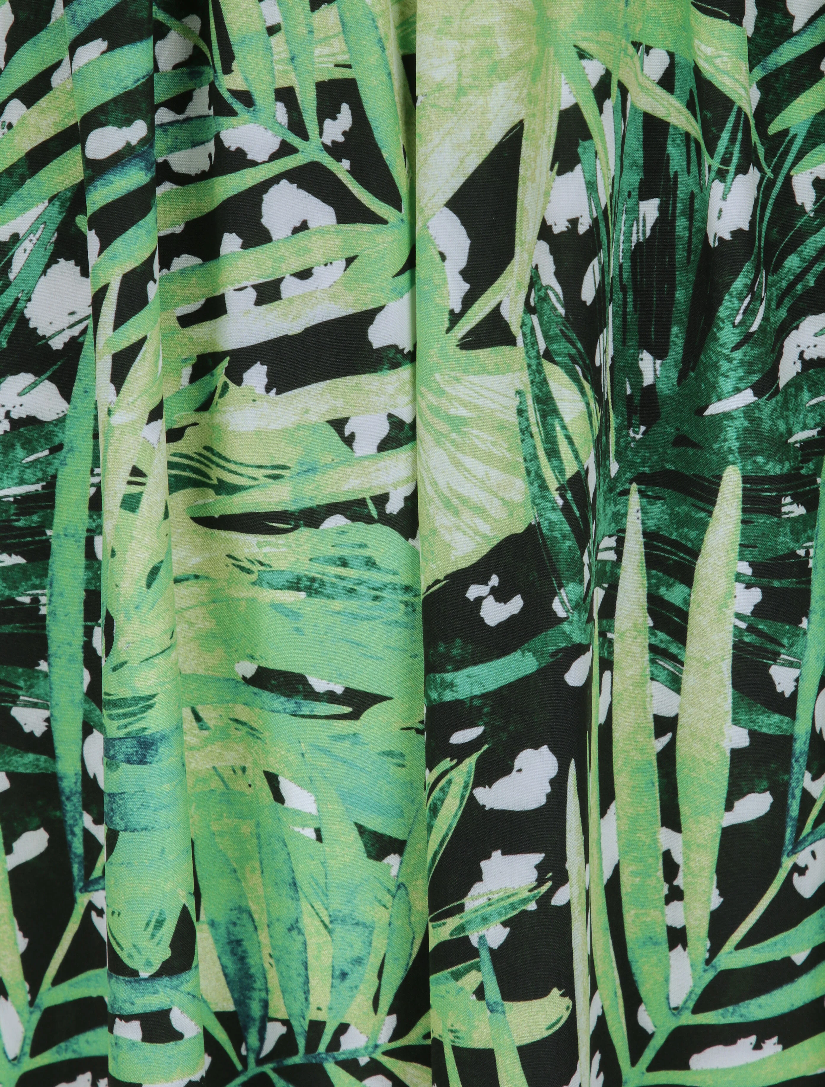 Robe longue à imprimé fleurs tropicales - Noir - Image 3