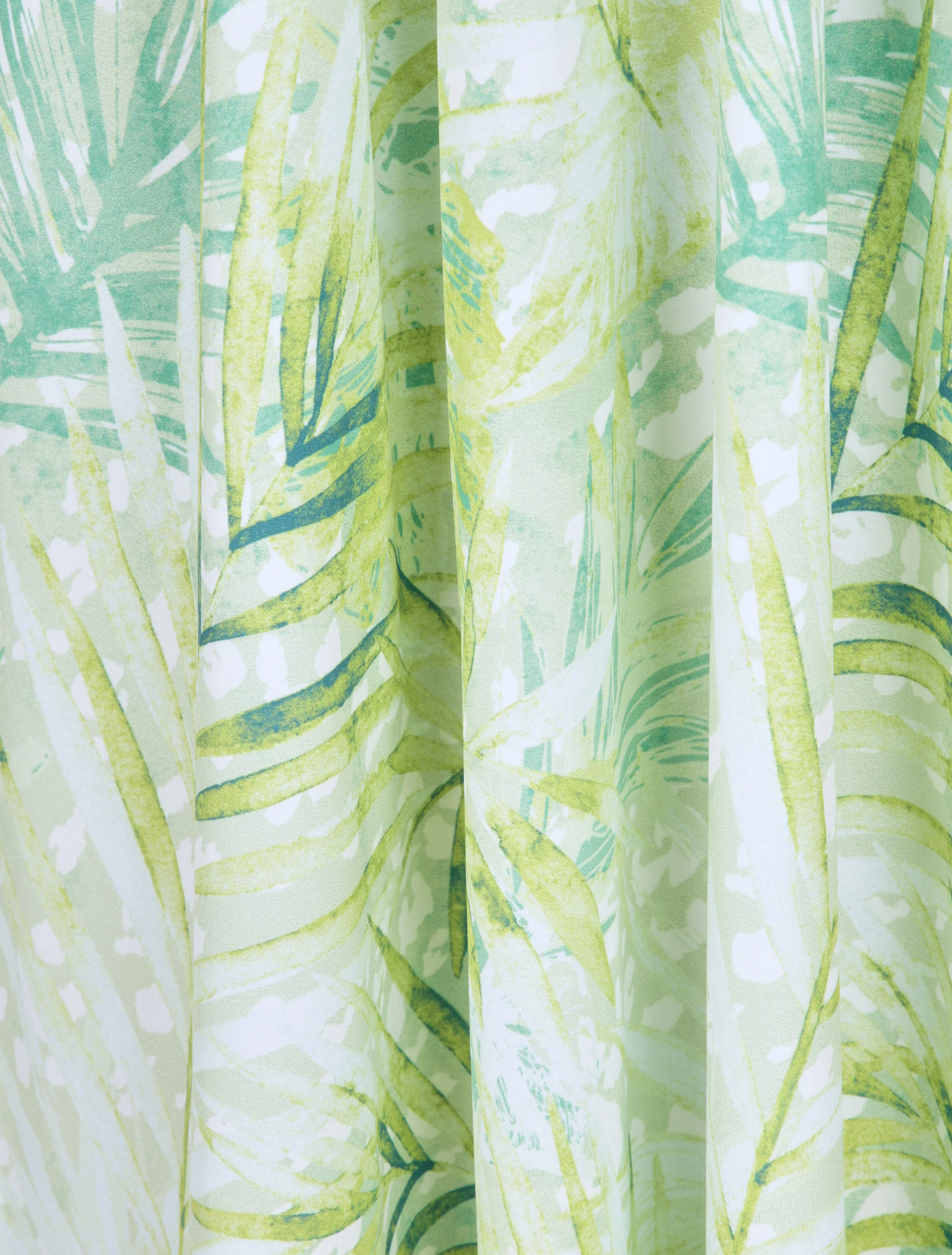 Robe longue à imprimé fleurs tropicales - Vert d'eau - Image 3
