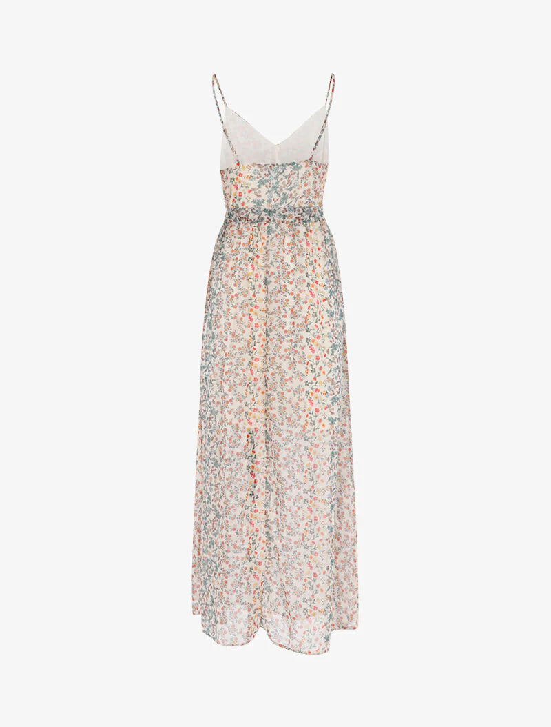 Robe longue à imprimé floral - beige - Image 2