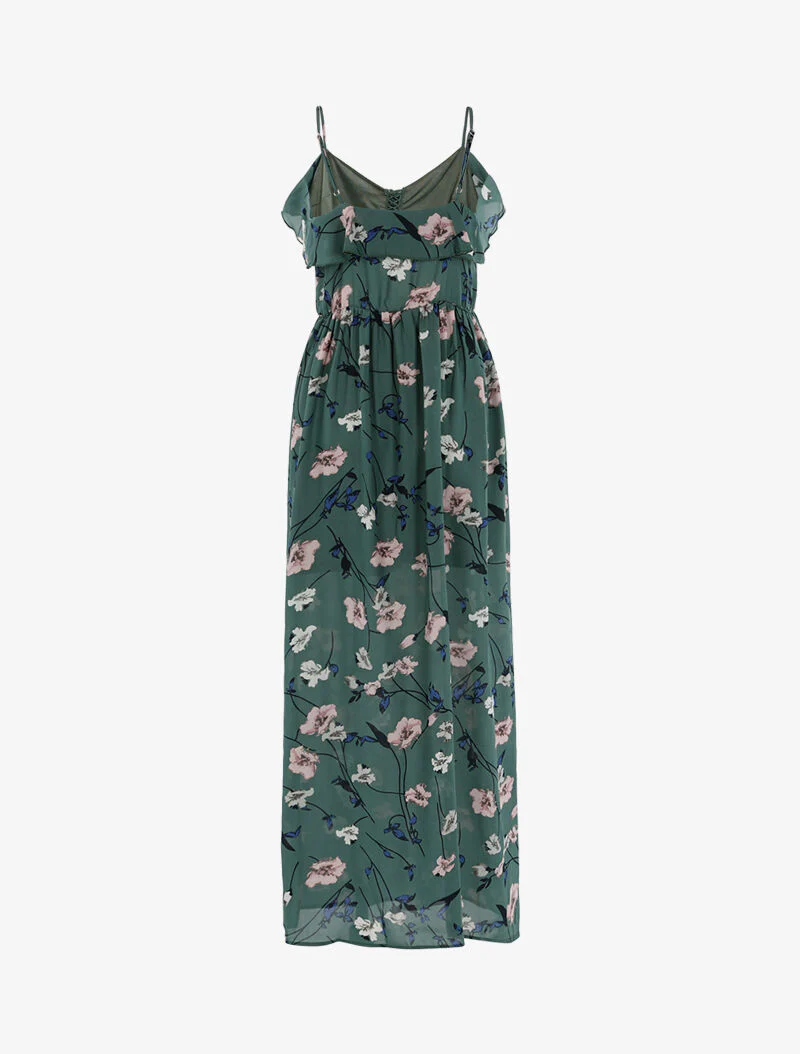 Robe longue à imprimé floral - vert - Image 2