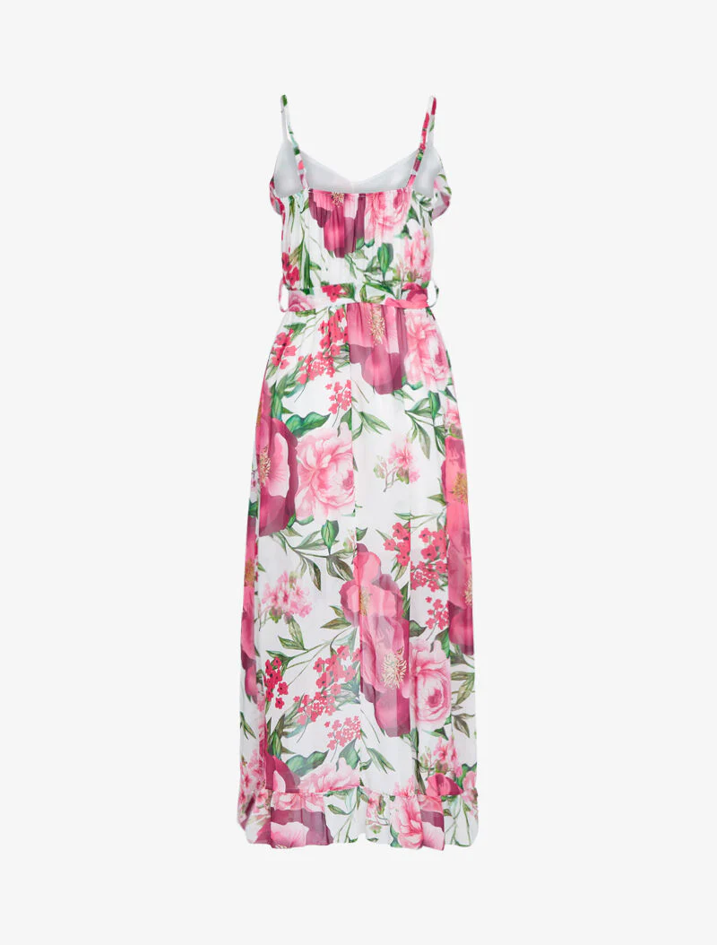 Robe longue à imprimé floral - ecru - Image 2