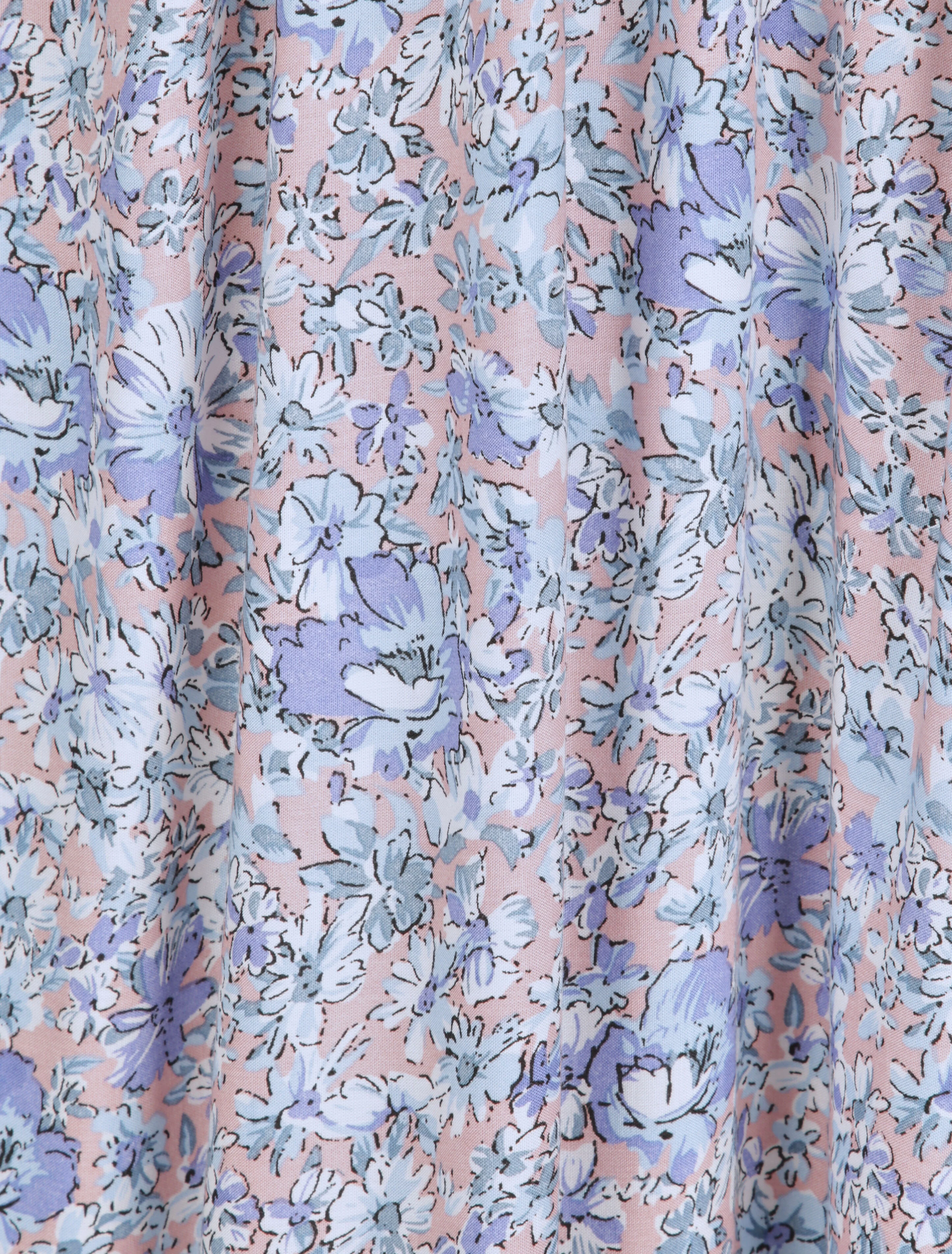 Robe longue à imprimé paquerettes - Bleu clair/rose - Image 4