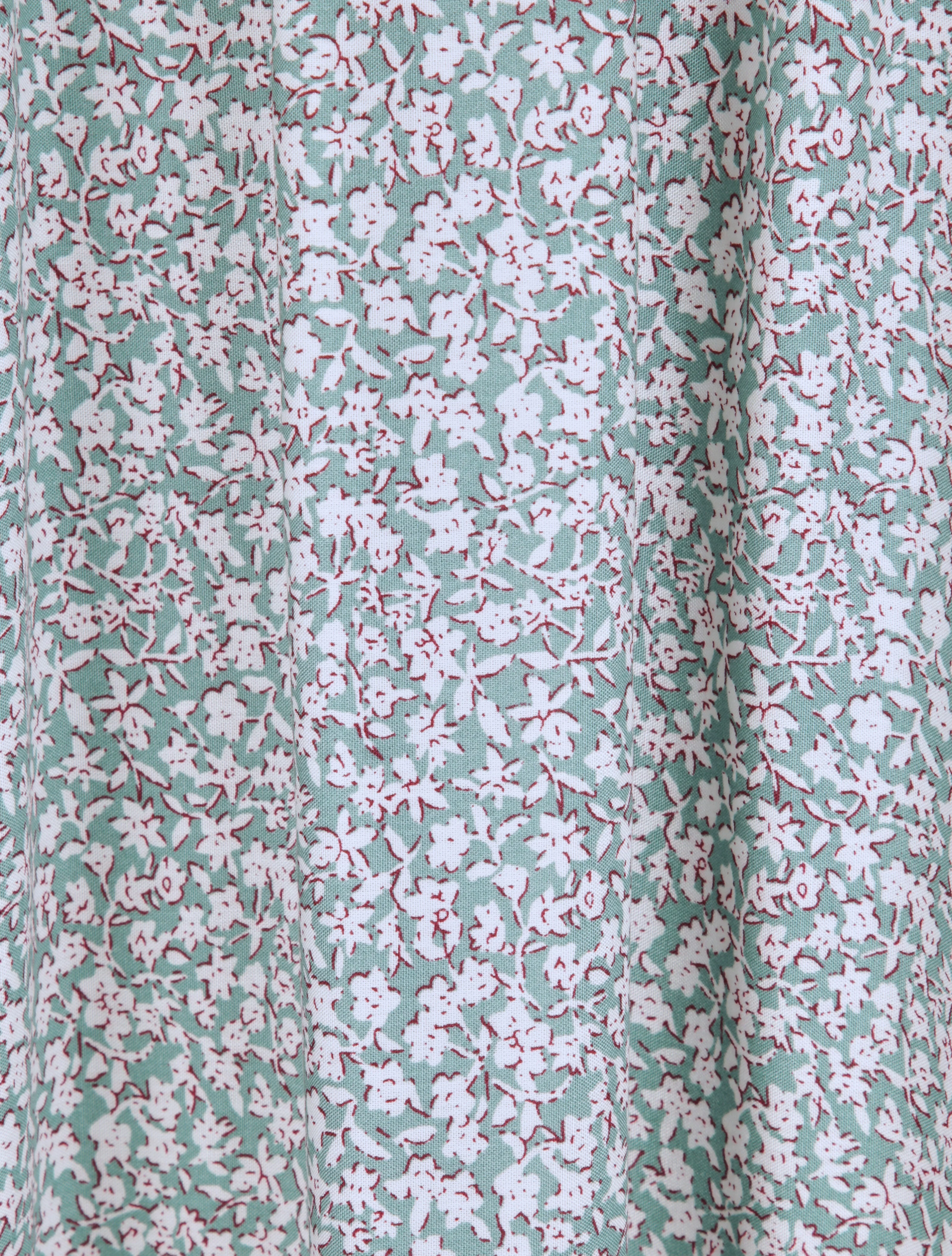 Robe longue à imprimé pivoines - Vert d'eau - Image 4