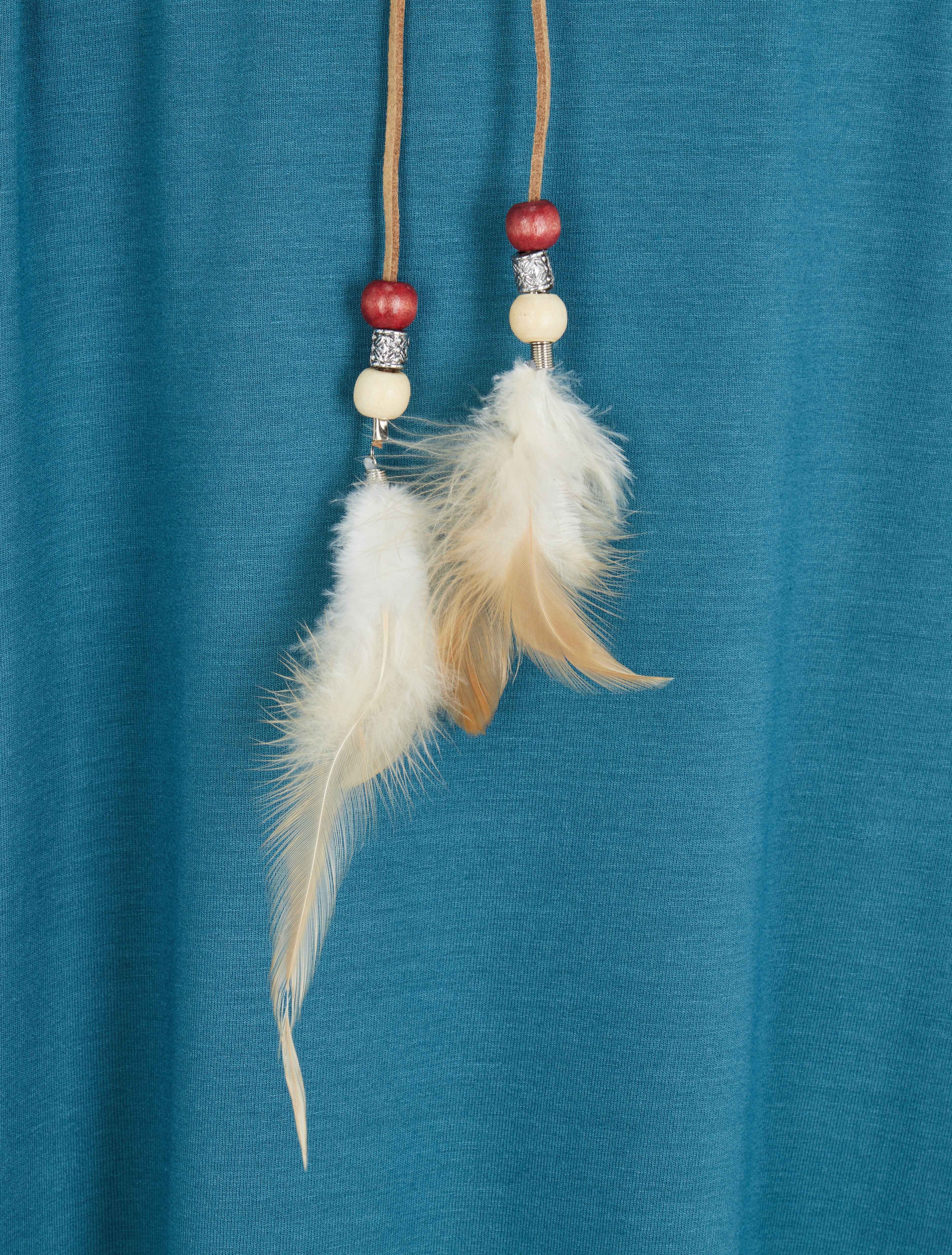 Robe longue basique sans manches - Bleu canard - Image 3