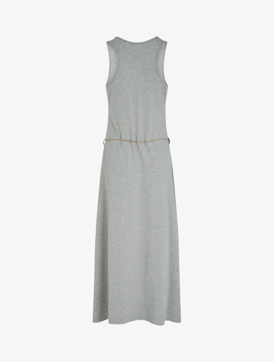 Robe longue basique sans manches - Gris - Image 2