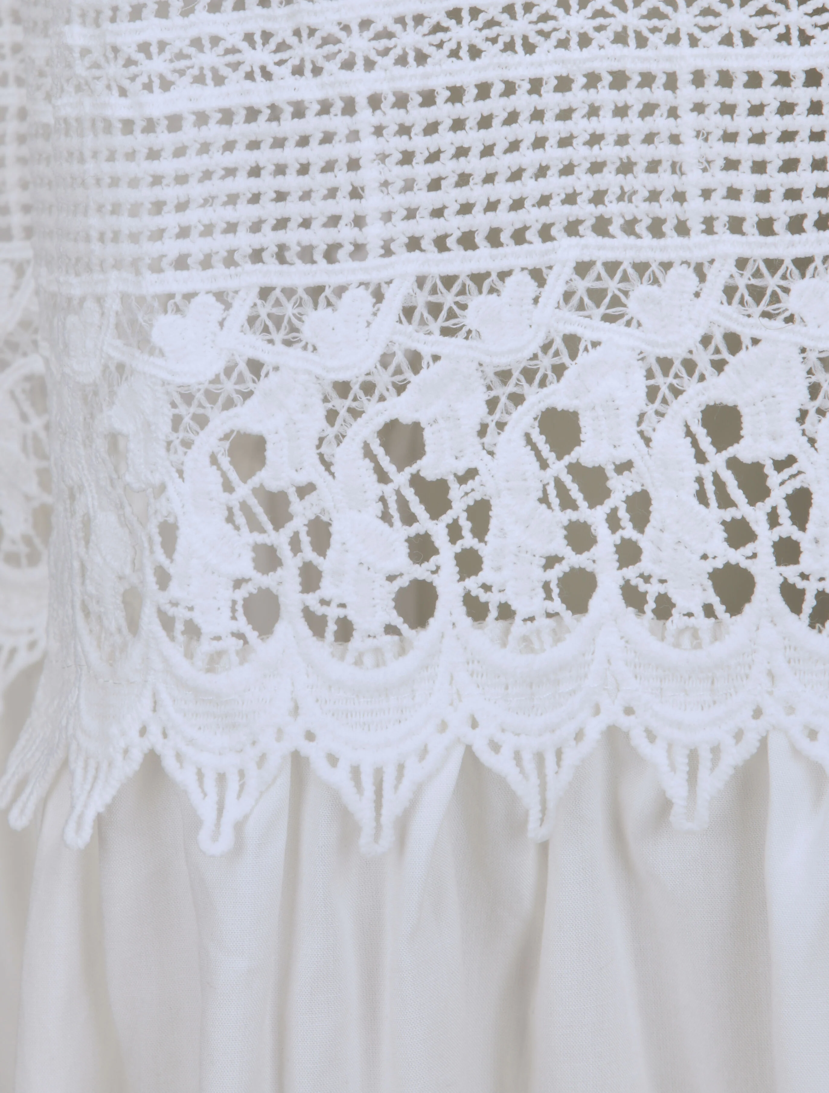 Robe longue cintrée coupe empire - Blanc - Image 3