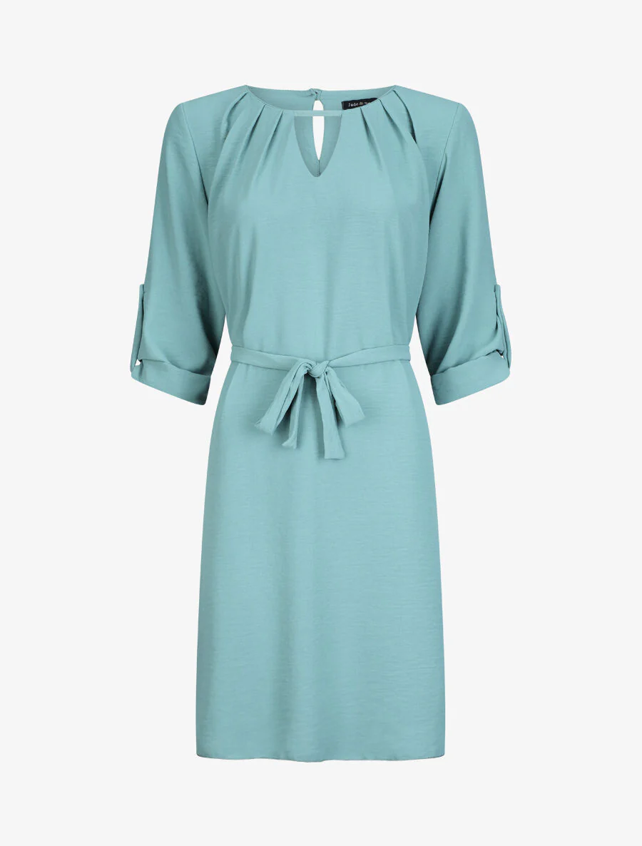 Robe longue fluide - Vert d'eau