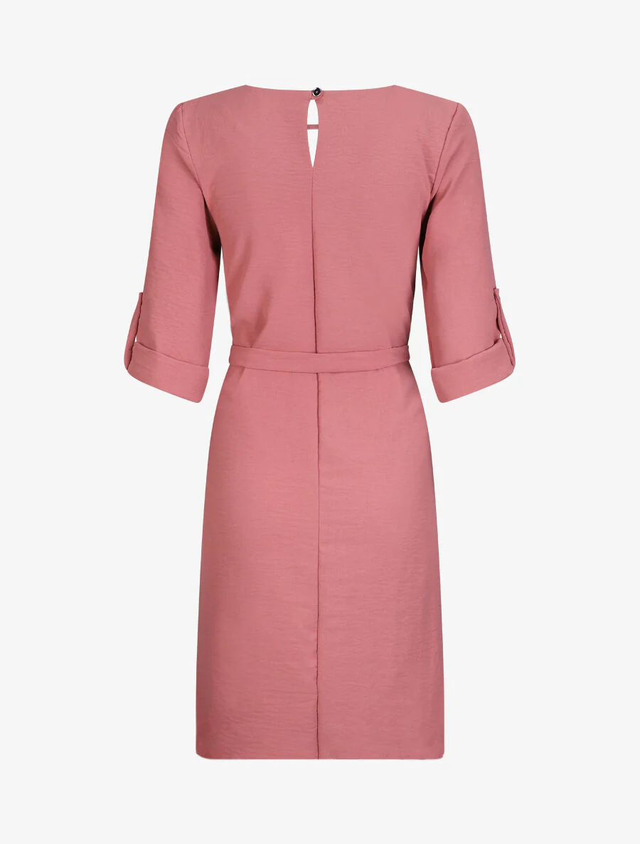 Robe longue fluide - Vieux rose - Image 2