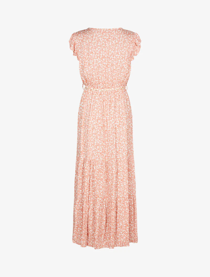 Robe longue imprimé et à basques - rose - Image 2