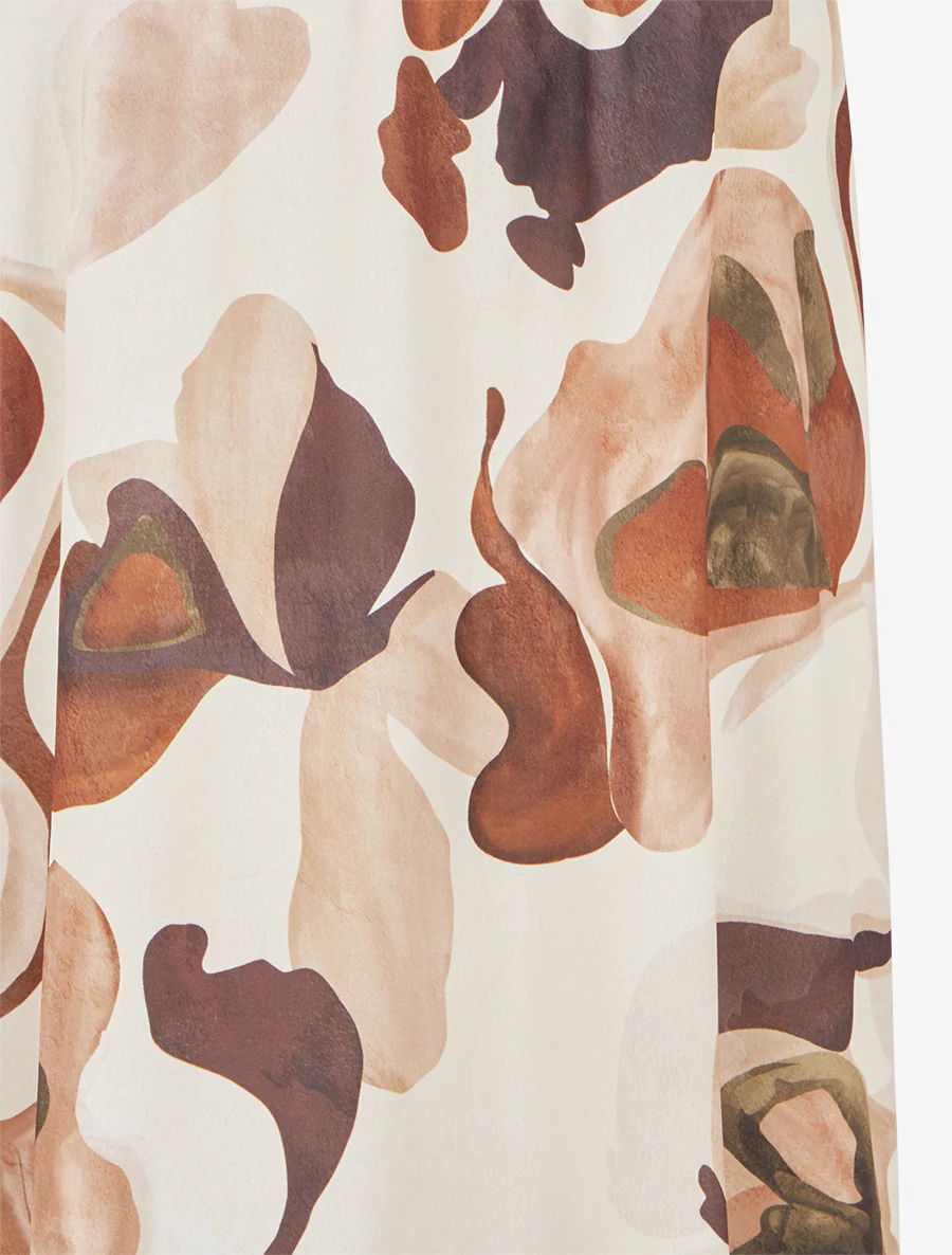 Robe longue imprimé fantaisie - Beige - Image 3