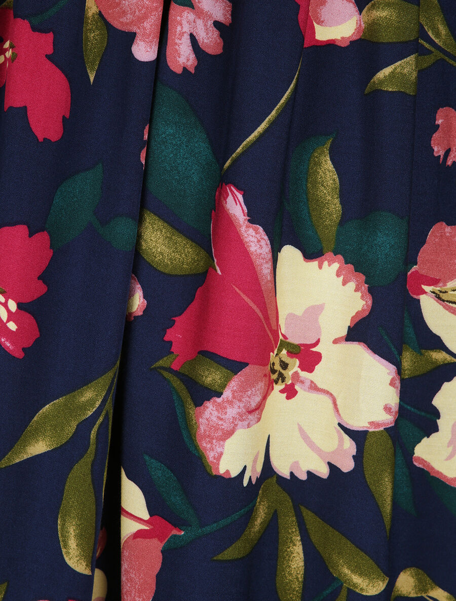 Robe longue imprimée marguerites géantes - Marine/rose - Image 4