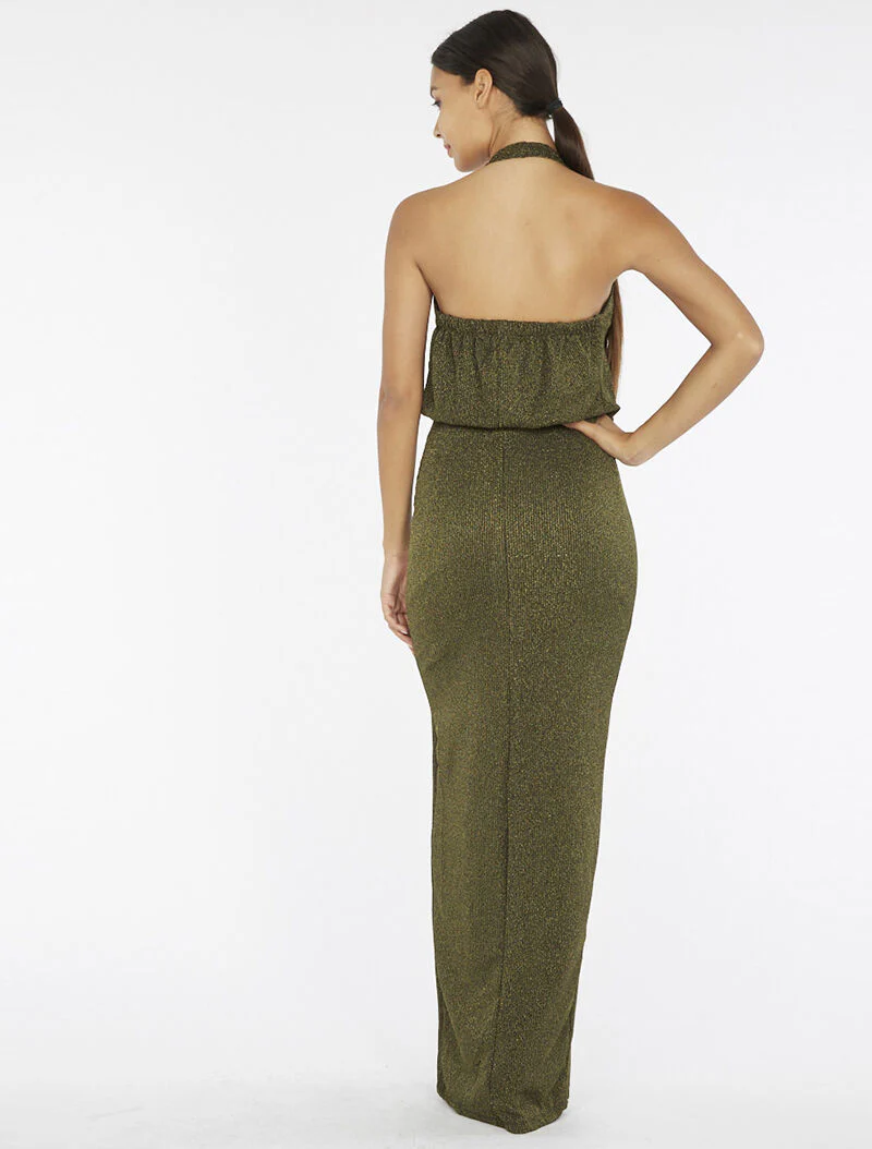 Robe longue pailletée - or - Image 5