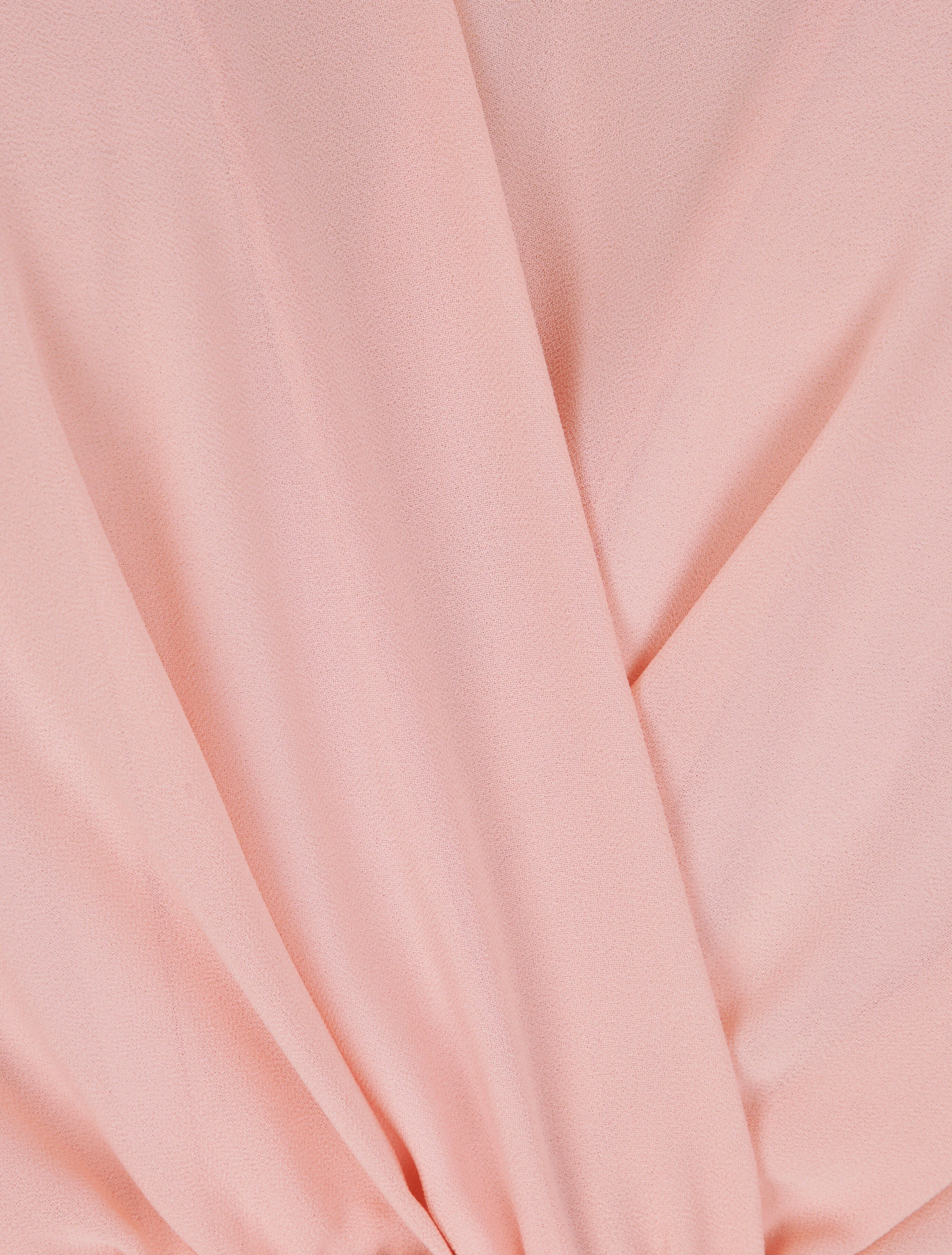 Robe longue unie à voile - Rose - Image 3
