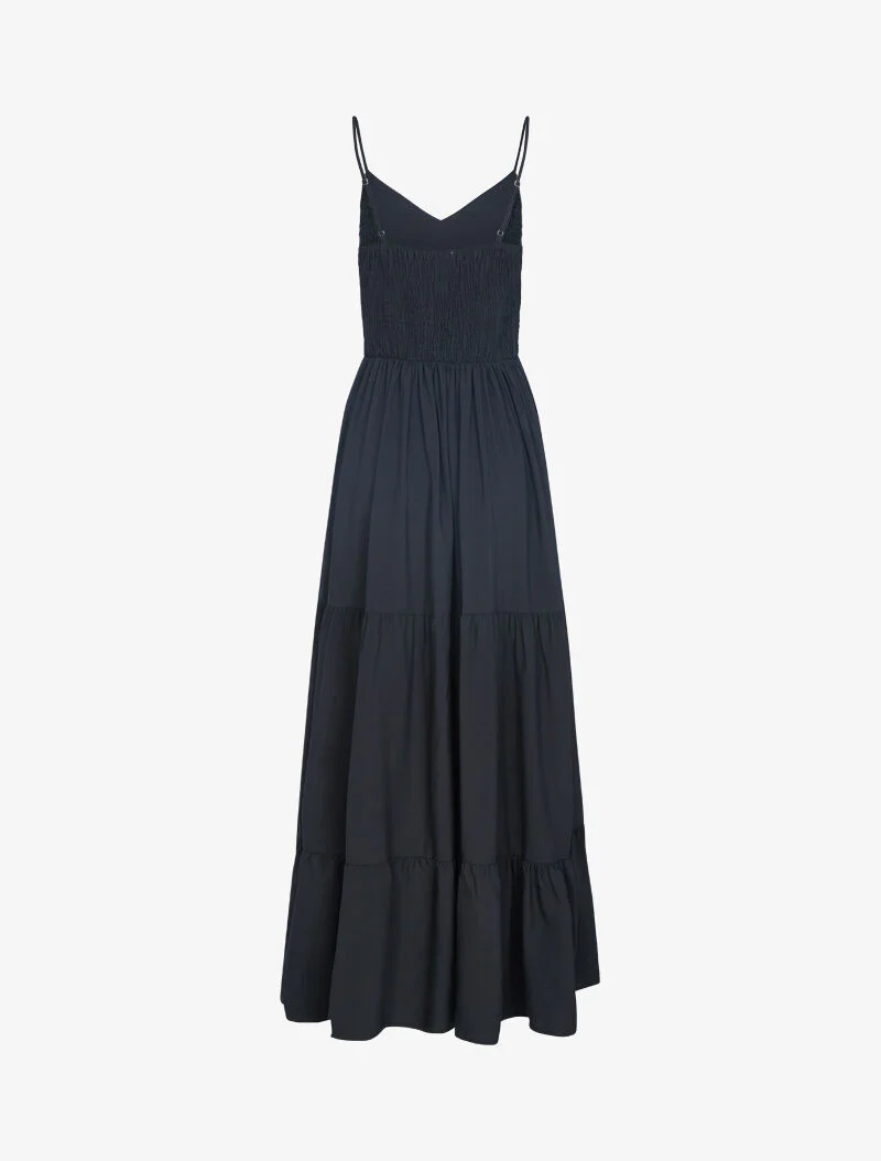 Robe longue unie - noir - Image 2