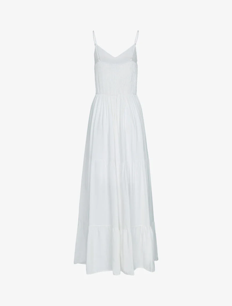 Robe longue unie - blanc - Image 2