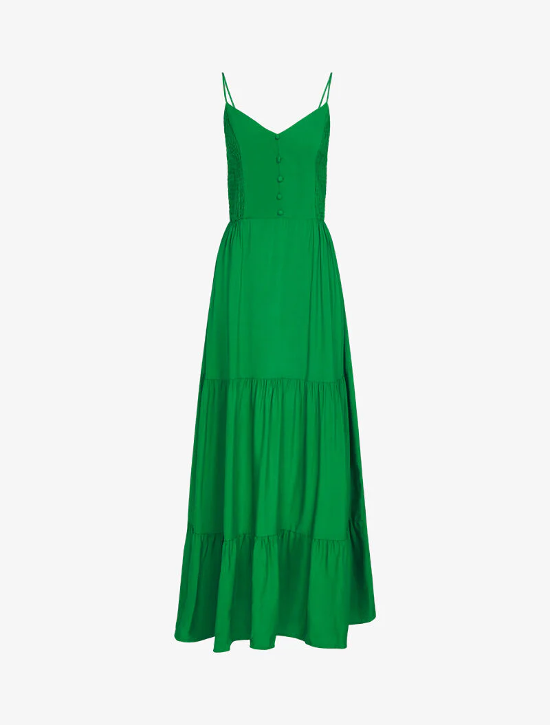 Robe longue unie - vert