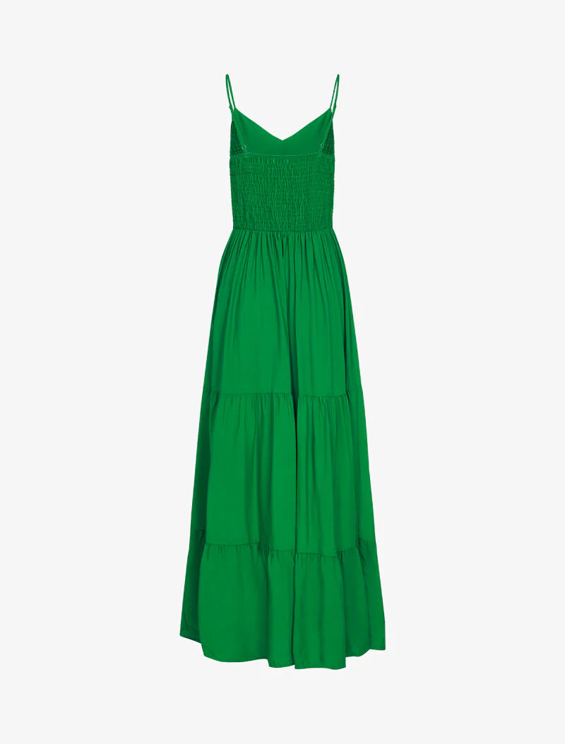 Robe longue unie - vert - Image 2