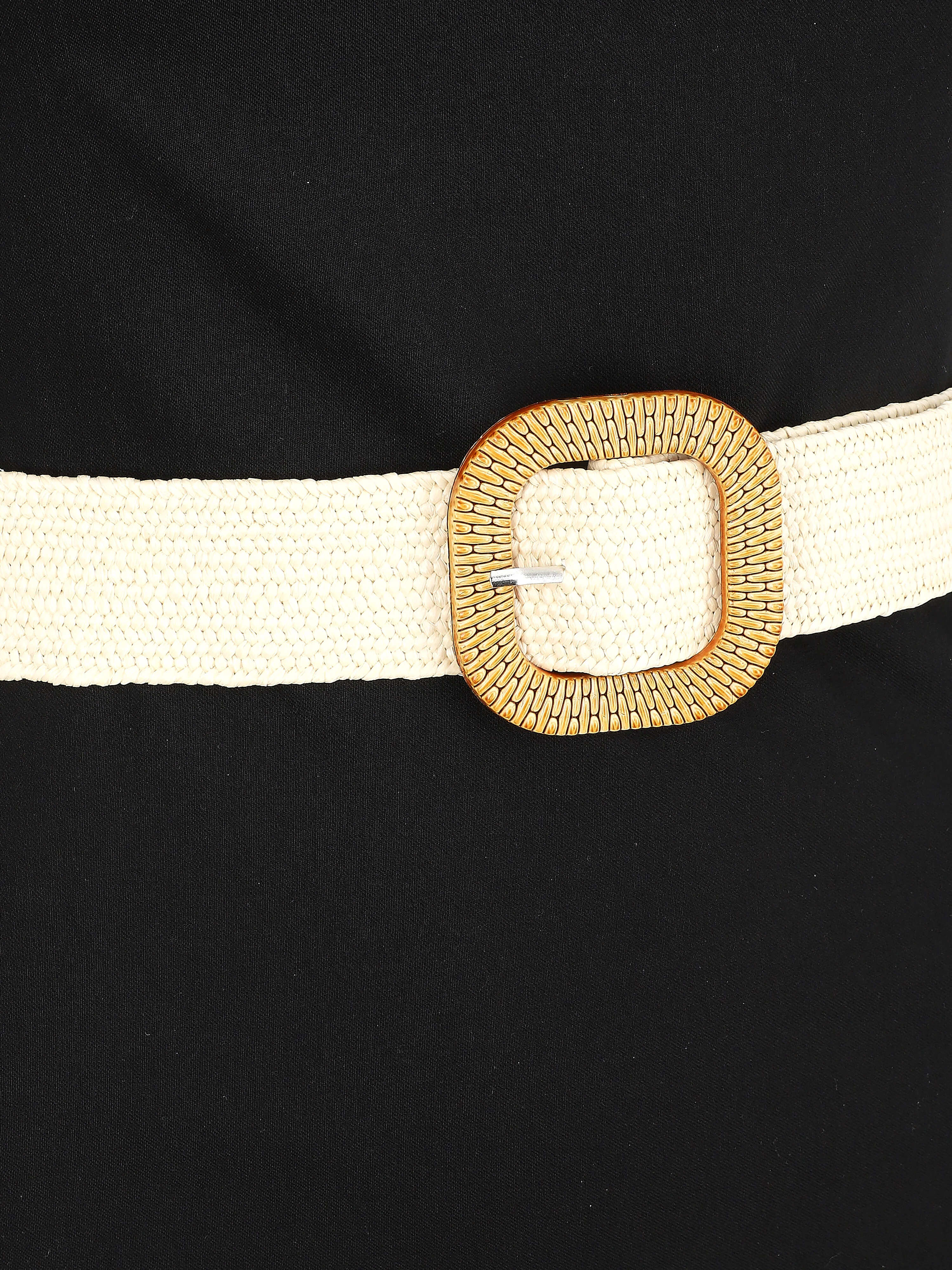 Robe mi-longue fendue - Noir - Image 3