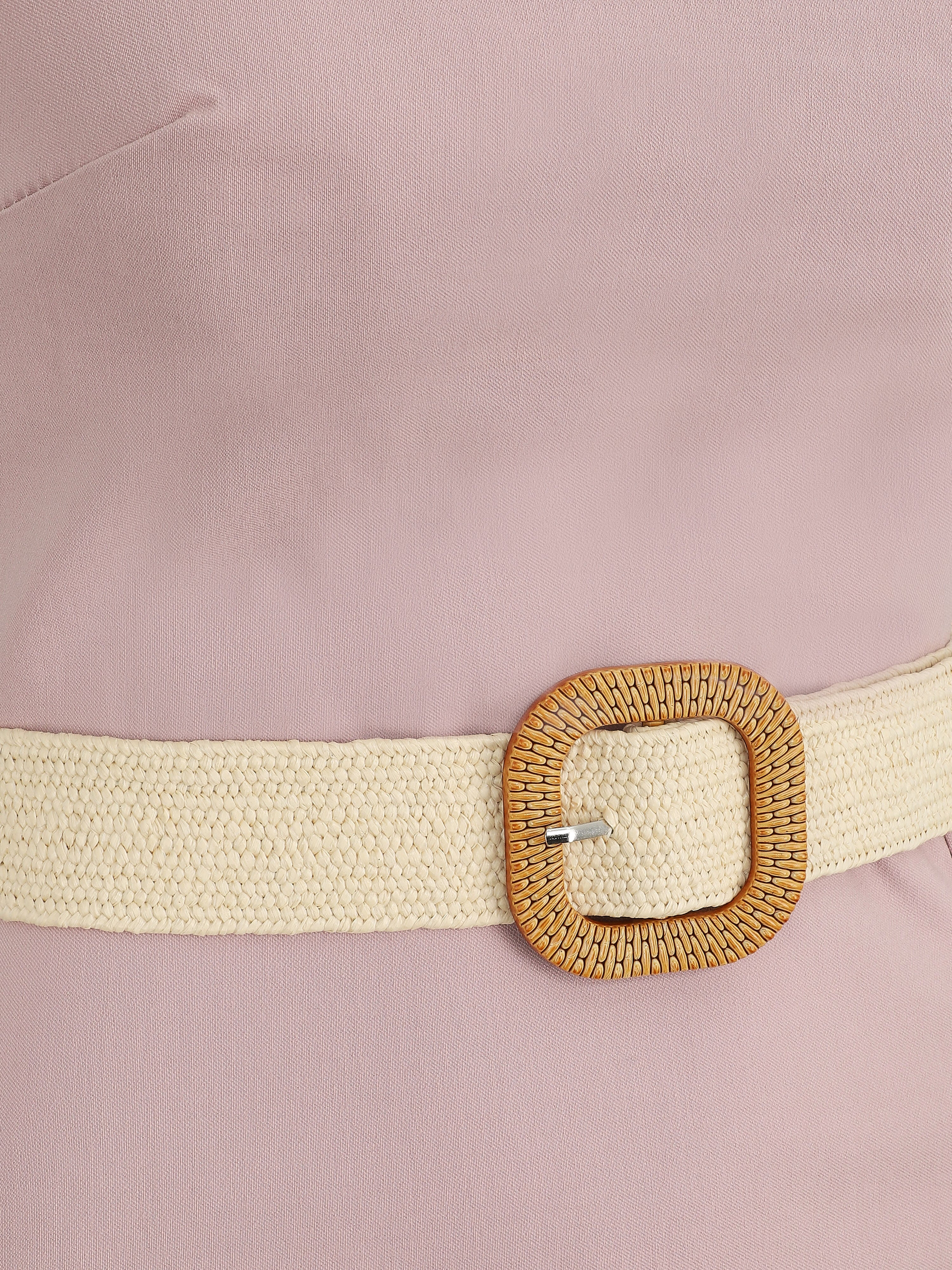Robe mi-longue fendue - Rose - Image 3