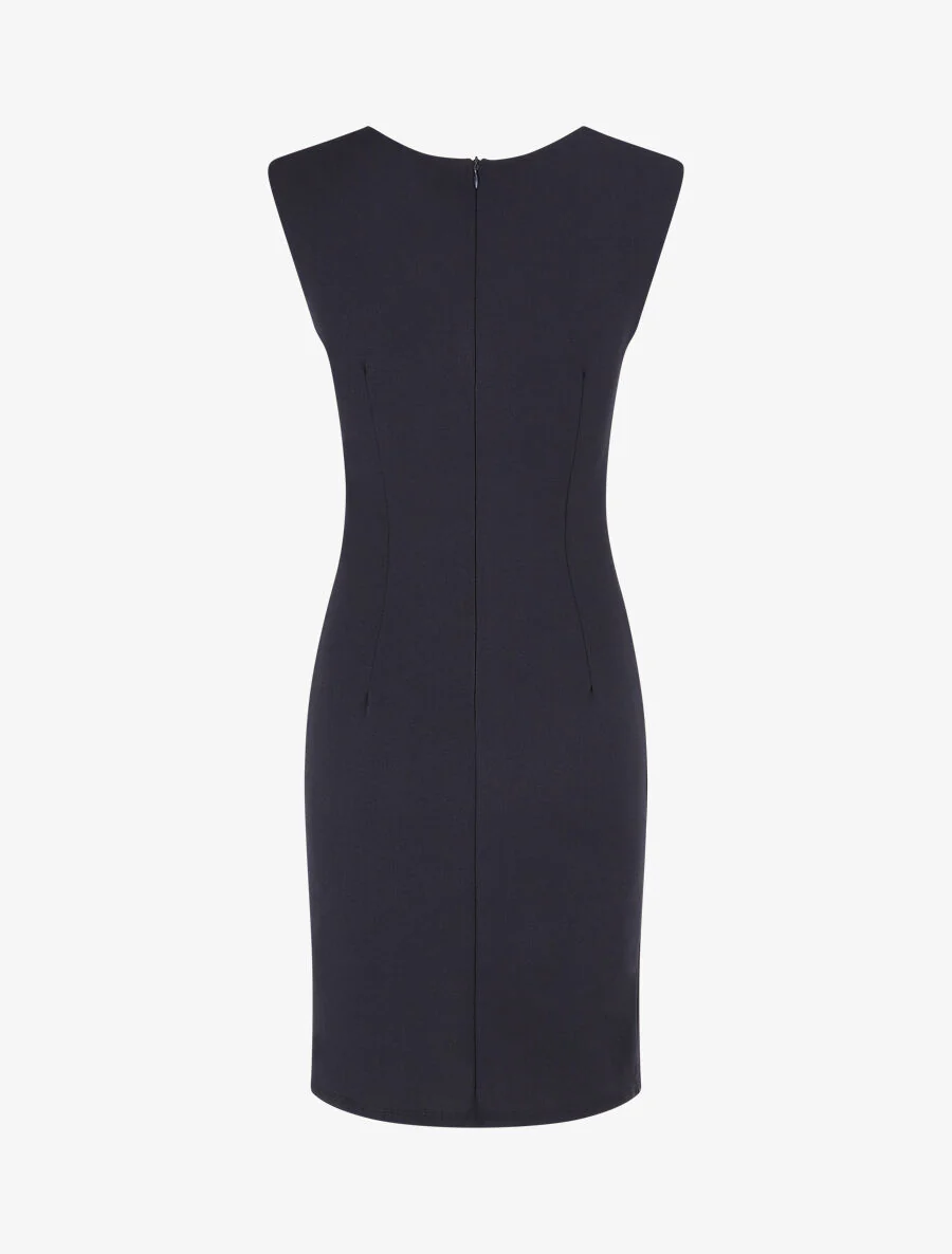 Robe moulante à buste dentelle - Marine - Image 2