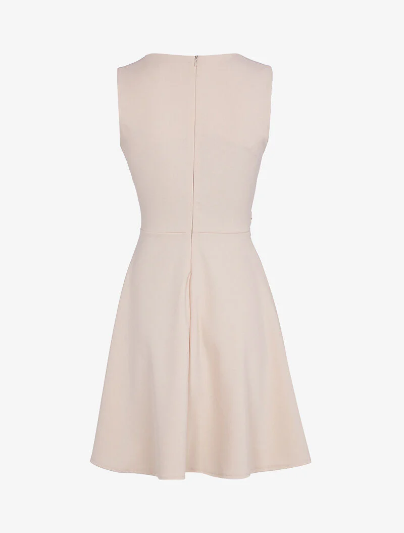 Robe patineuse à boucle contrastante - beige rosé - Image 2