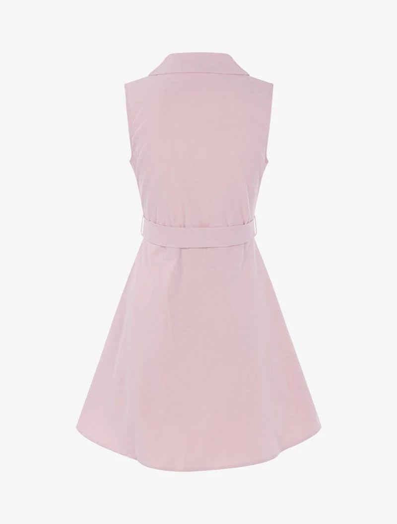 Robe patineuse à boutons décoratifs - rose - Image 2