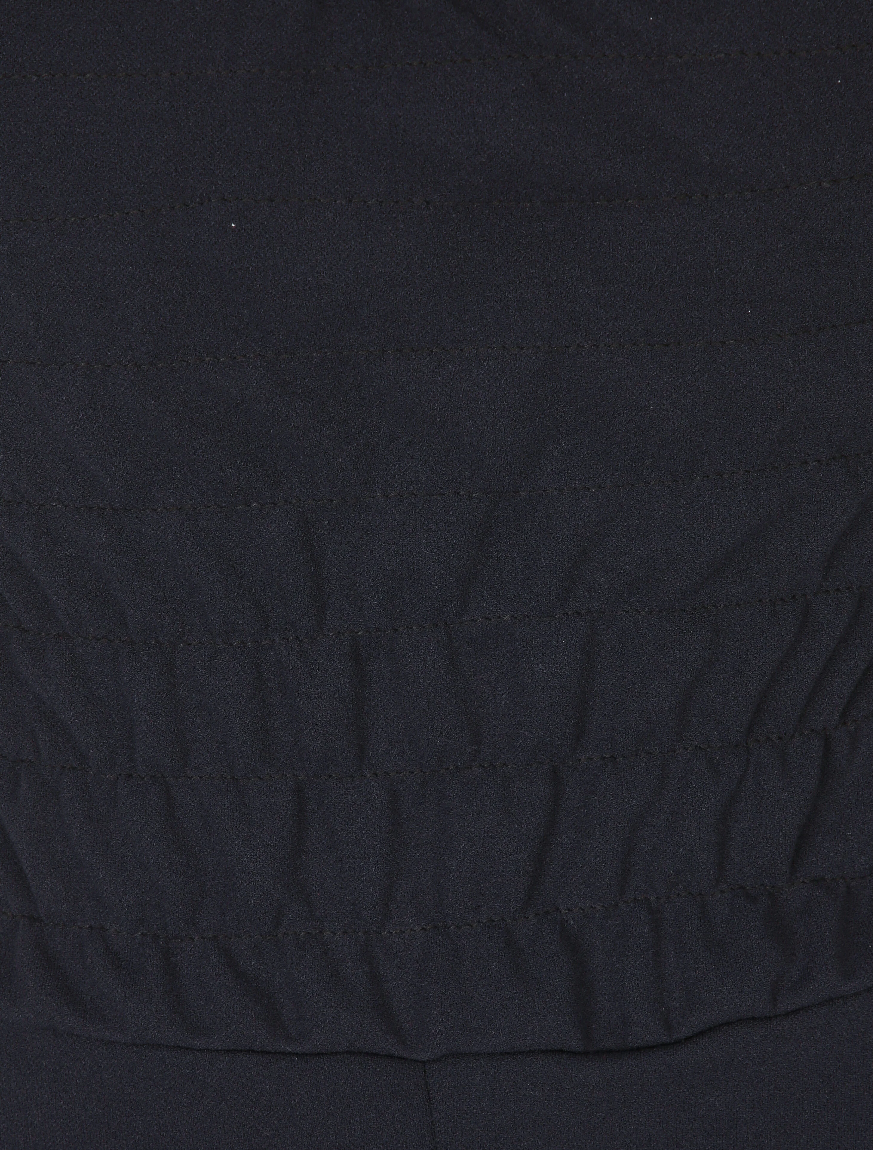 Robe patineuse à buste et taille rayés - Marine - Image 3