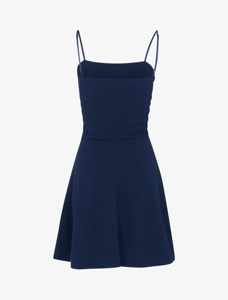 Robe patineuse à détails style marinière - Marine - Image 2