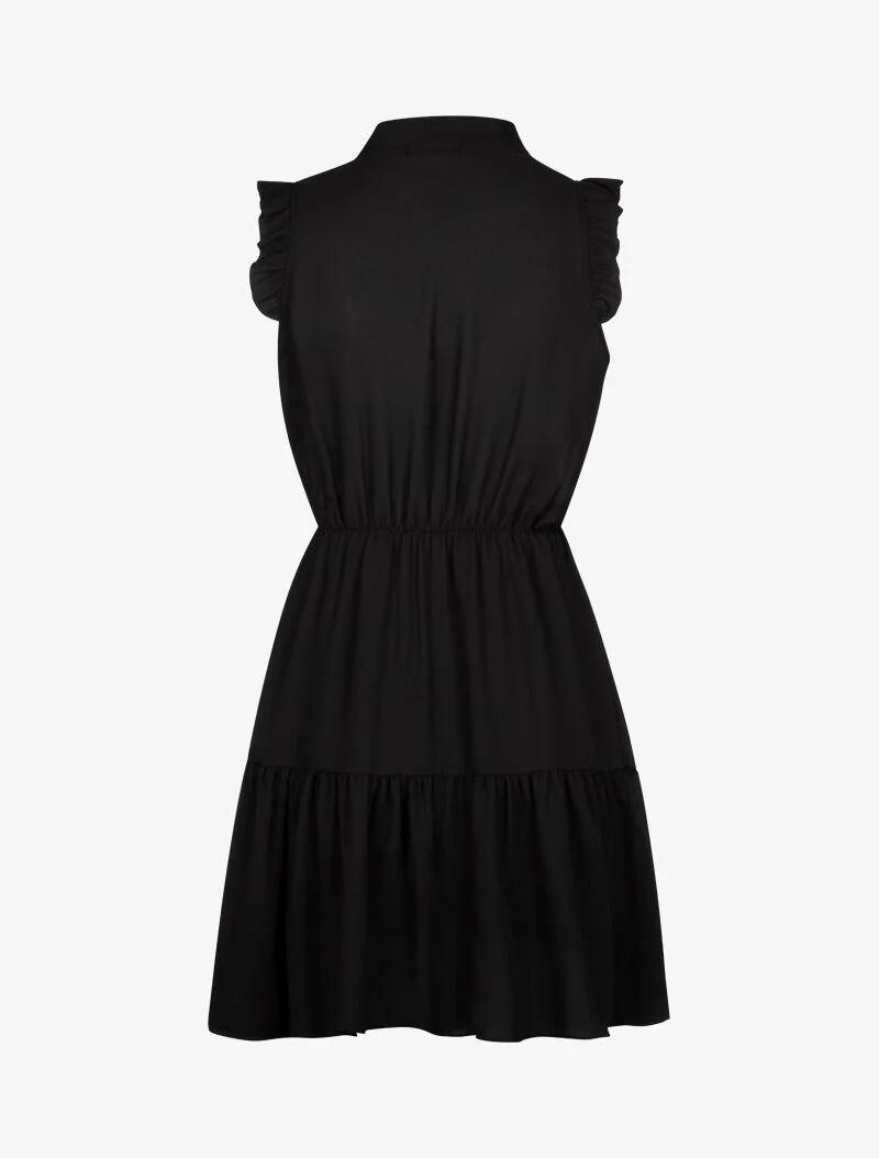 Robe patineuse à emmanchures volantées - noir - Image 2