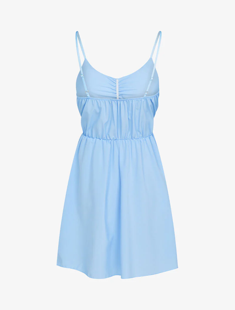 Robe patineuse à fines bretelles - bleu ciel - Image 2