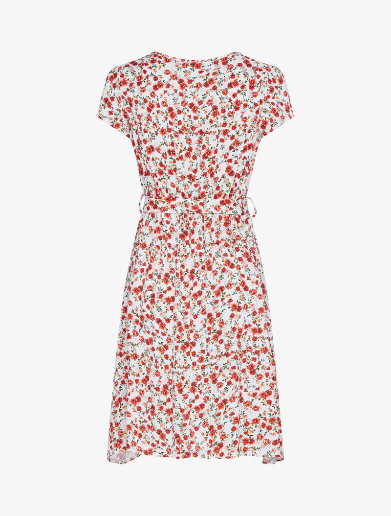 Robe patineuse à imprimé floral - ecru - Image 2