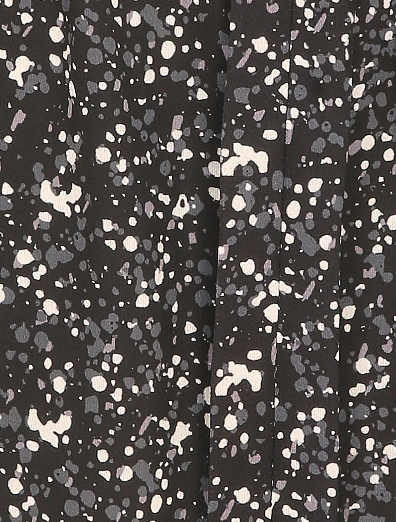 Robe patineuse à imprimé moucheté - Noir - Image 3
