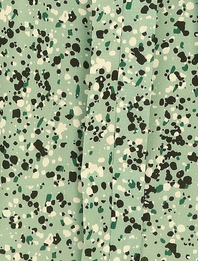 Robe patineuse à imprimé moucheté - Vert - Image 3