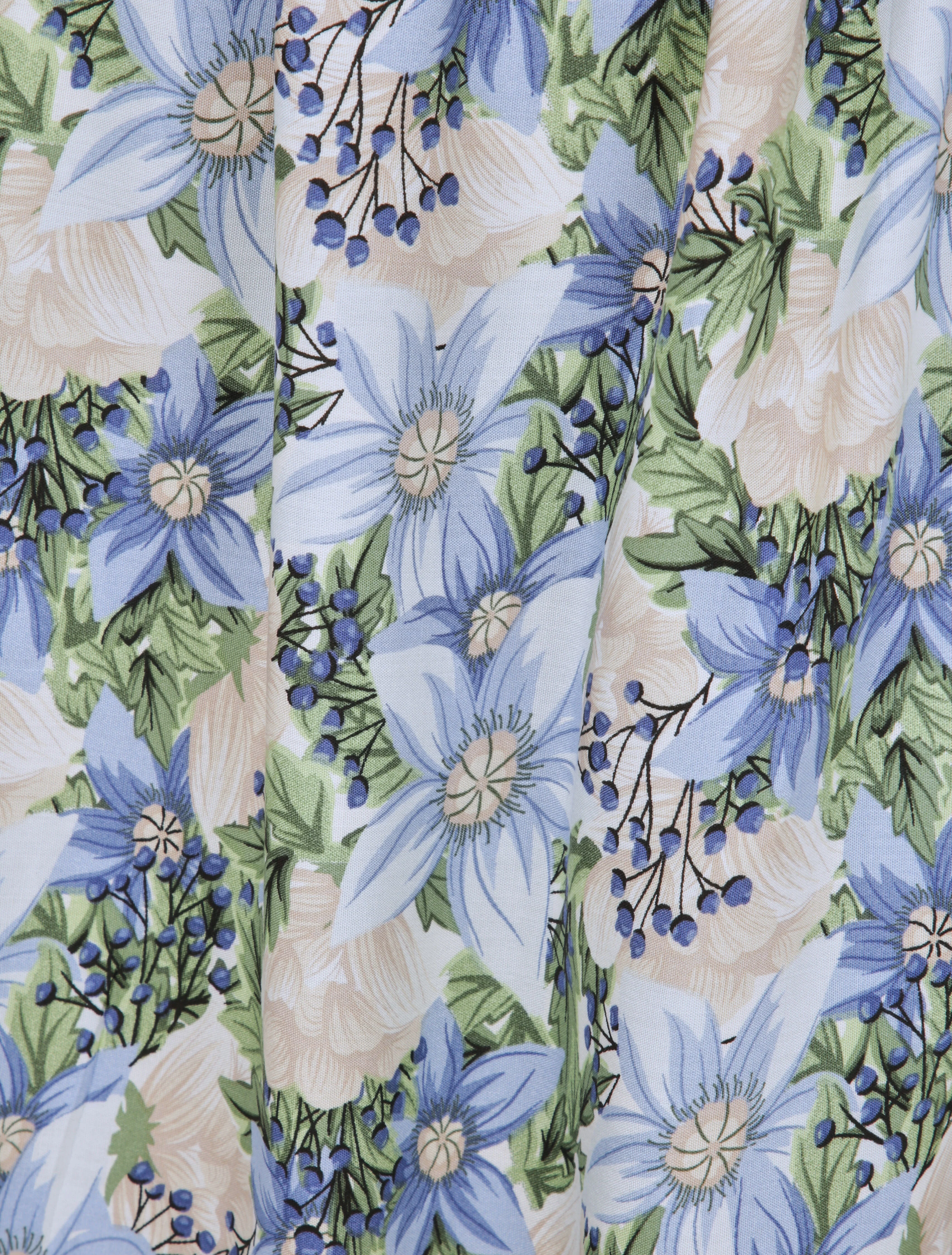Robe patineuse à imprimé multi-fleurs - Bleu - Image 4