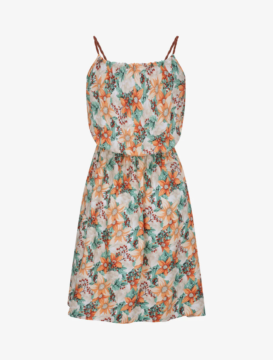 Robe patineuse à imprimé multi-fleurs - Vert - Image 2