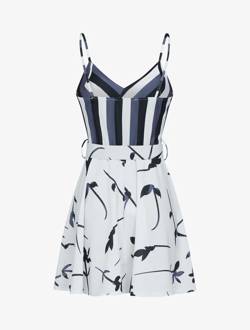 Robe patineuse à imprimés - Noir - Image 2