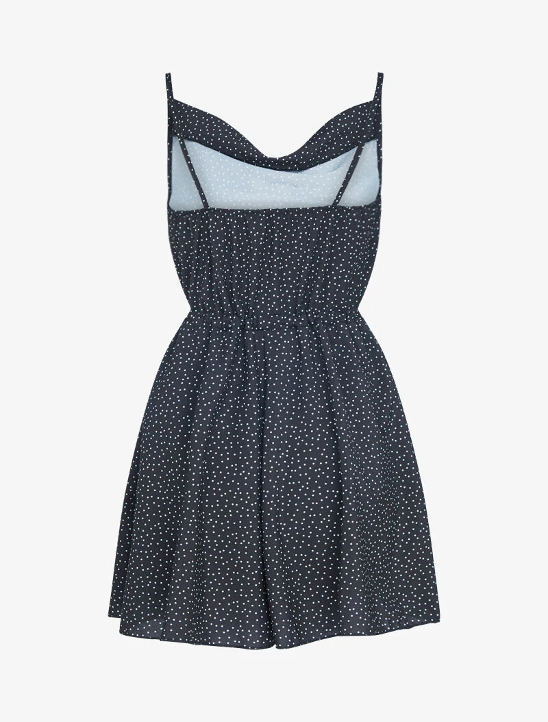 Robe patineuse à pois - noir - Image 2