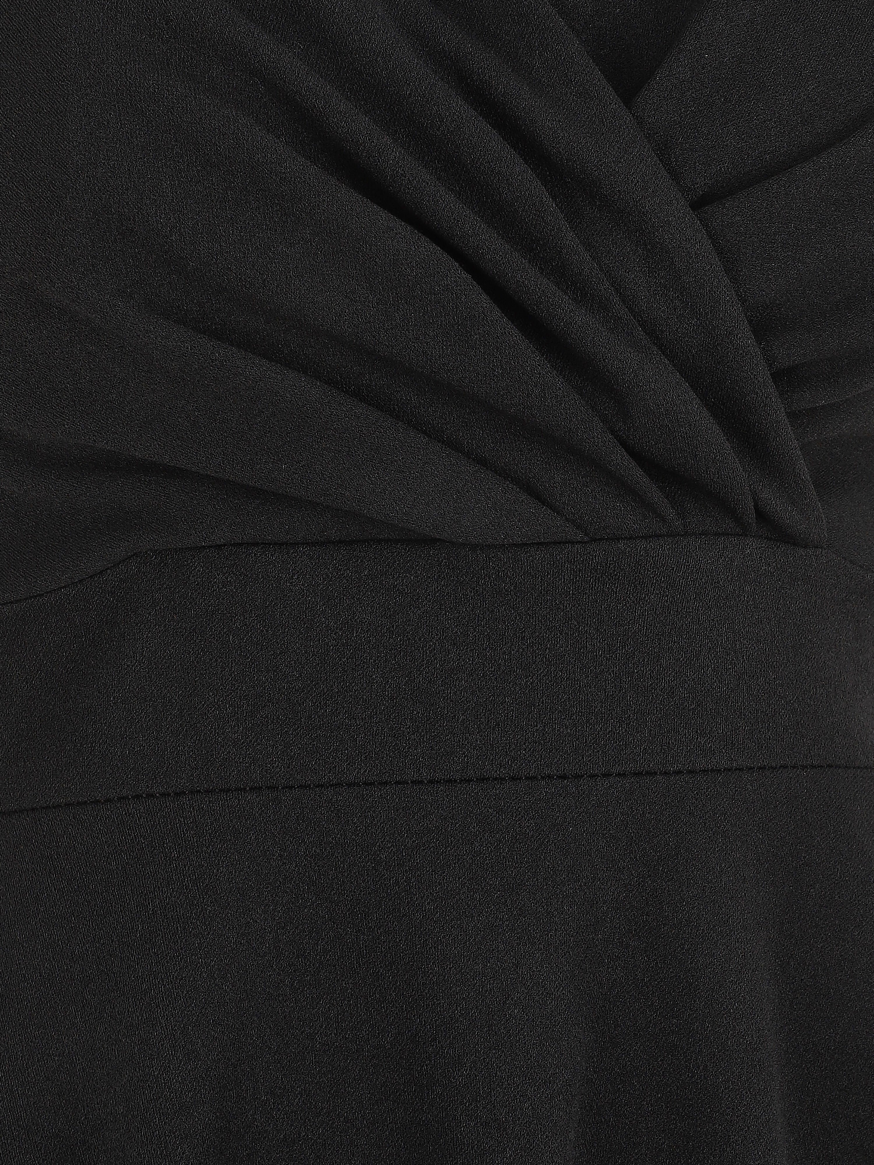 Robe patineuse courte à bretelles - Noir - Image 3