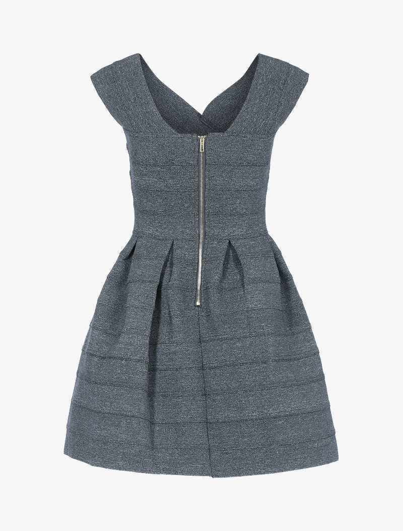 Robe patineuse effet bandages - anthracite - Image 2